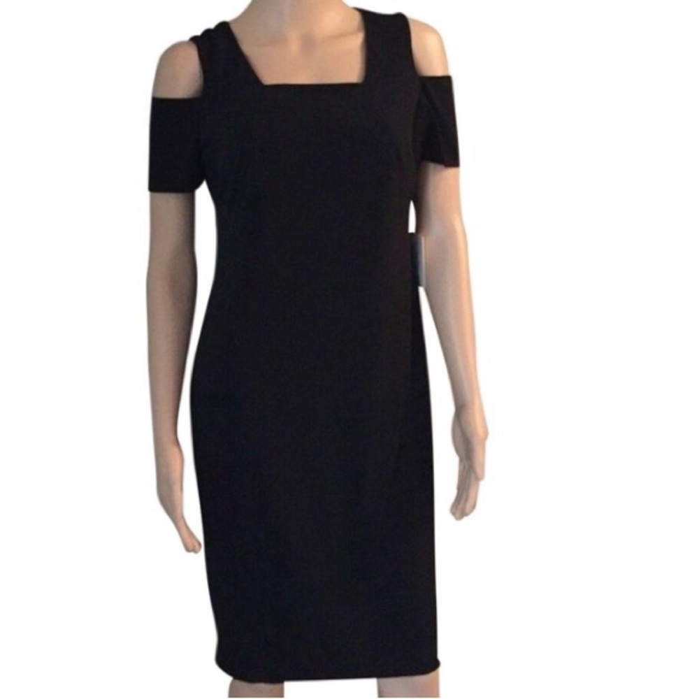 Calvin Klein Ladies black cold shoulder dress  size 4